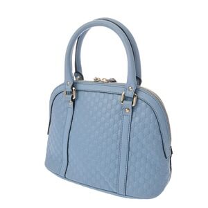 Gucci ssima Bag Leather Blue Handbag